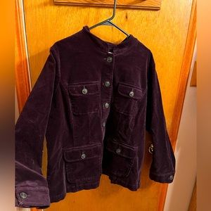 Christopher and banks 2x purple corduroy jacket.